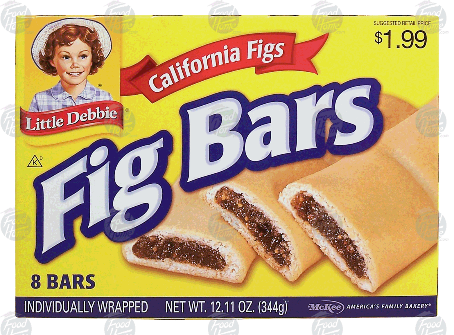 Little Debbie  original recipe fig bars made with real fruit, individually wrapped, 8 bars Full-Size Picture